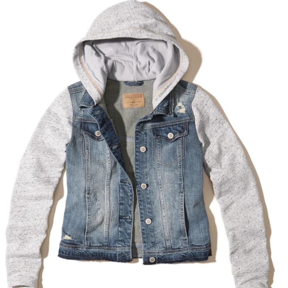 Hooded Denim Jacket (Hollister)